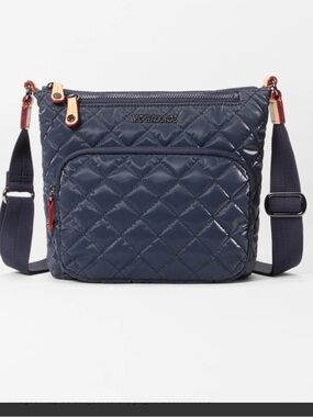 MZ Wallace Quilted Navy Metro Scout Crossbody Bag
